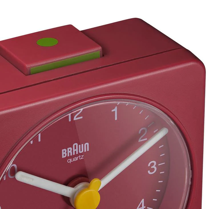 BC02 Braun classic travel analogue alarm clock - red - Image 5