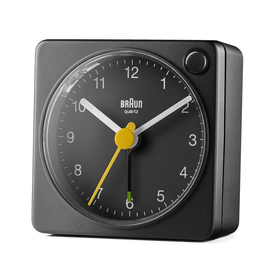 BC02X Braun classic analogue travel alarm clock - black - Image 4