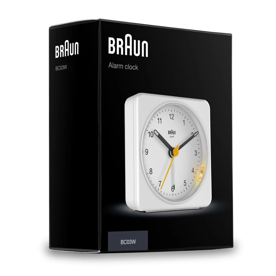 BC03 Braun classic analogue alarm clock - white - Image 7