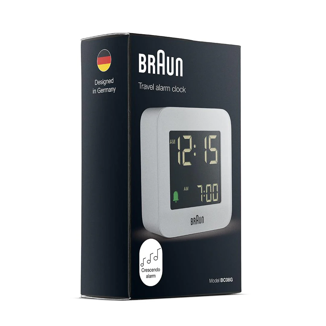BC08 Braun digital travel alarm clock - grey - Image 10