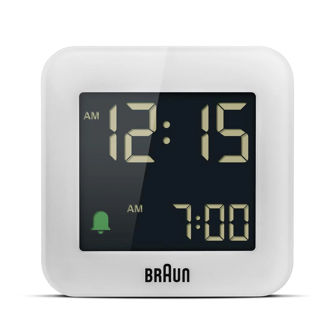 BC08 Braun digital travel alarm clock - white - Image 4