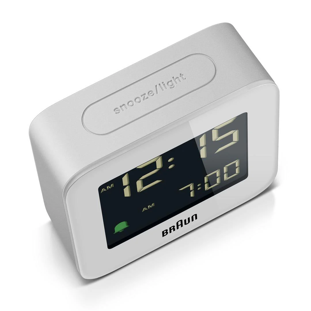 BC08 Braun digital travel alarm clock - white - Image 6
