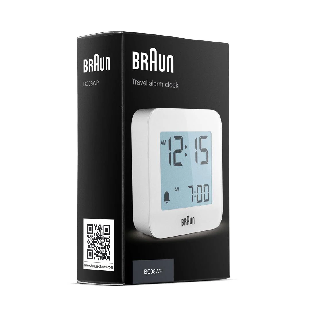 BC08 Braun digital travel alarm clock - white - Image 7