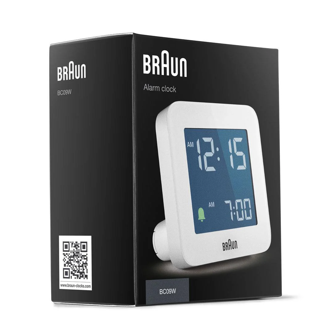 BC09 Braun digital alarm clock - white - Image 7