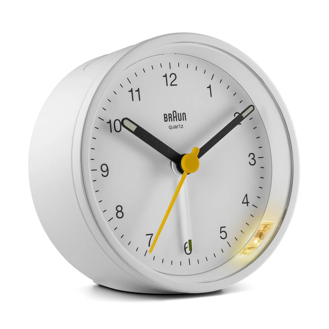BC12 Braun classic analogue alarm clock - white - Image 2