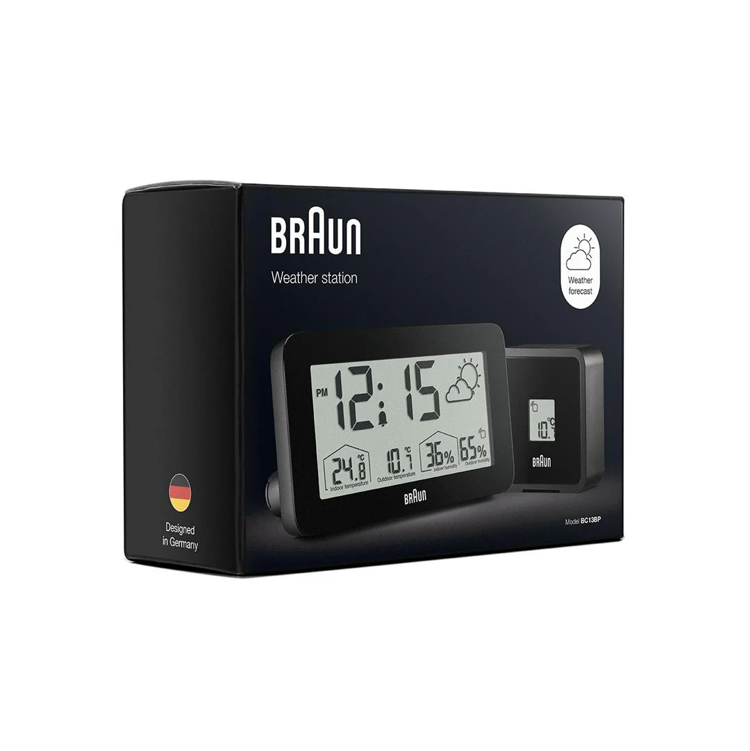 BC13 Braun digital weather station clock - black - Image 12