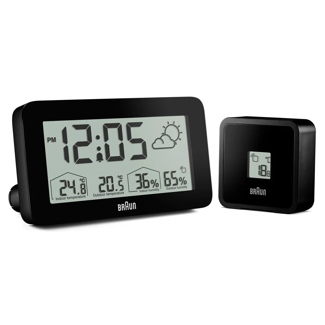 BC13 Braun digital weather station clock - black - Image 3