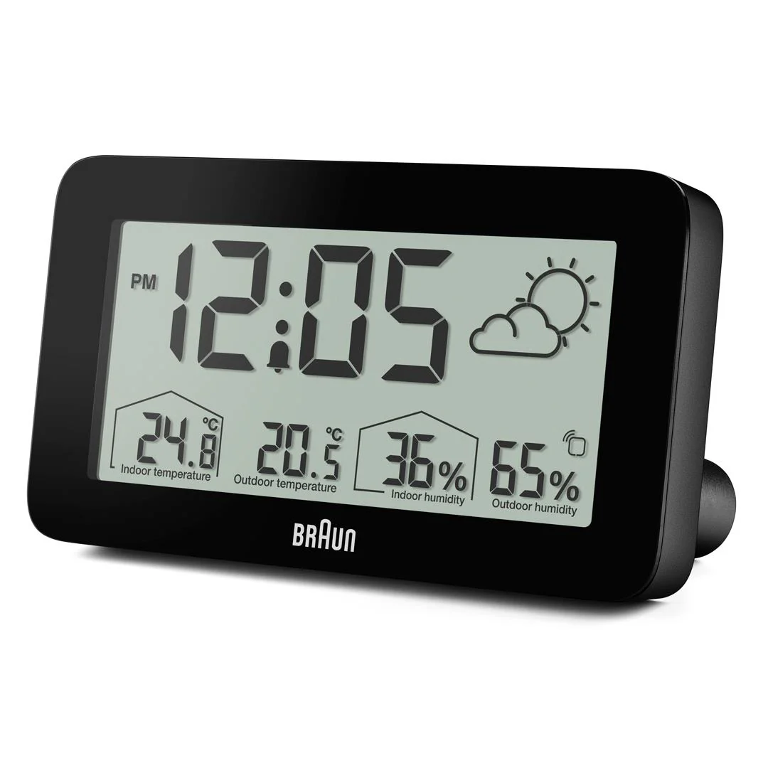 BC13 Braun digital weather station clock - black - Image 5