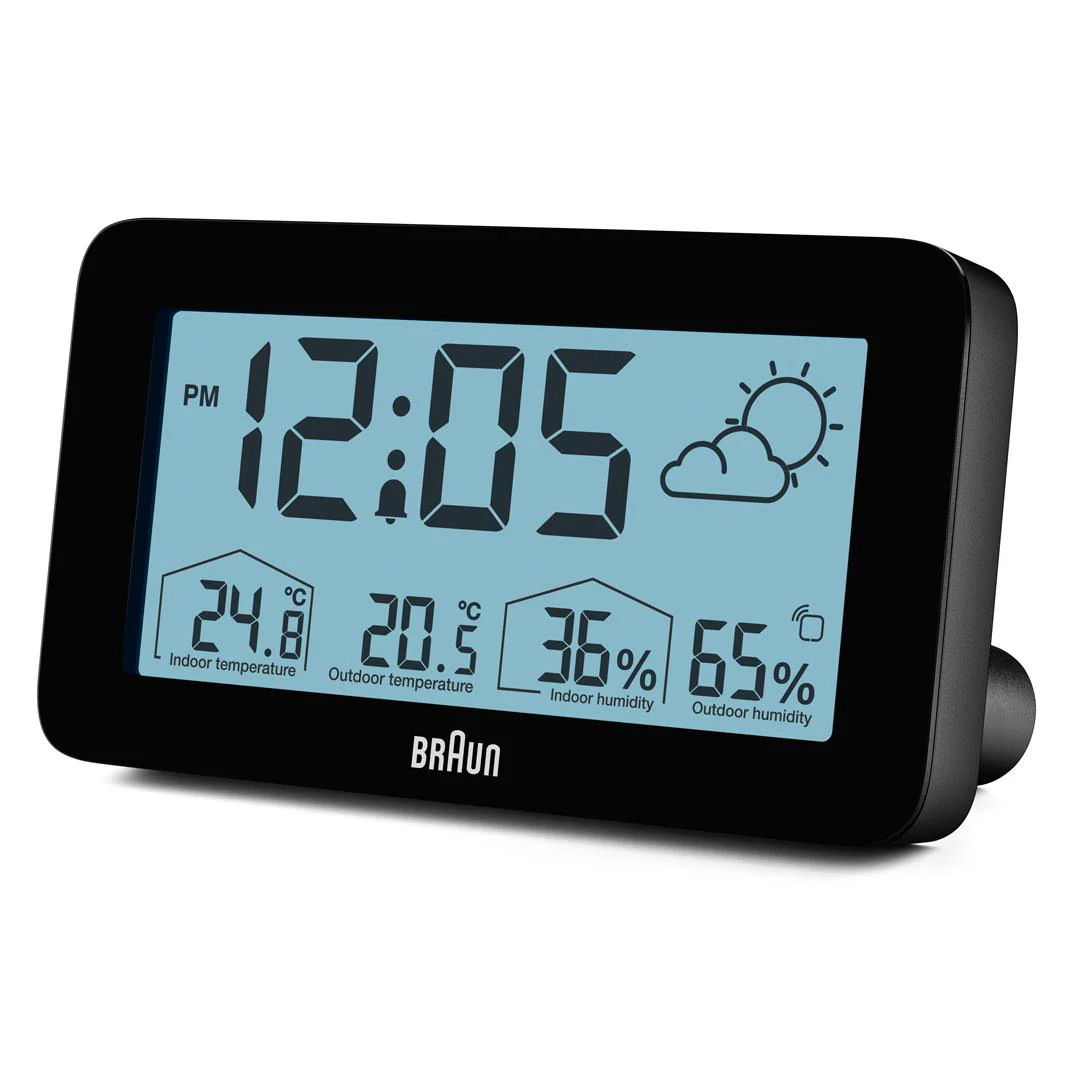 BC13 Braun digital weather station clock - black - Image 6