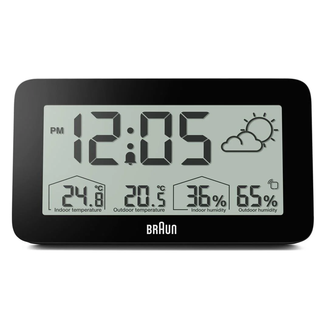 BC13 Braun digital weather station clock - black - Image 7