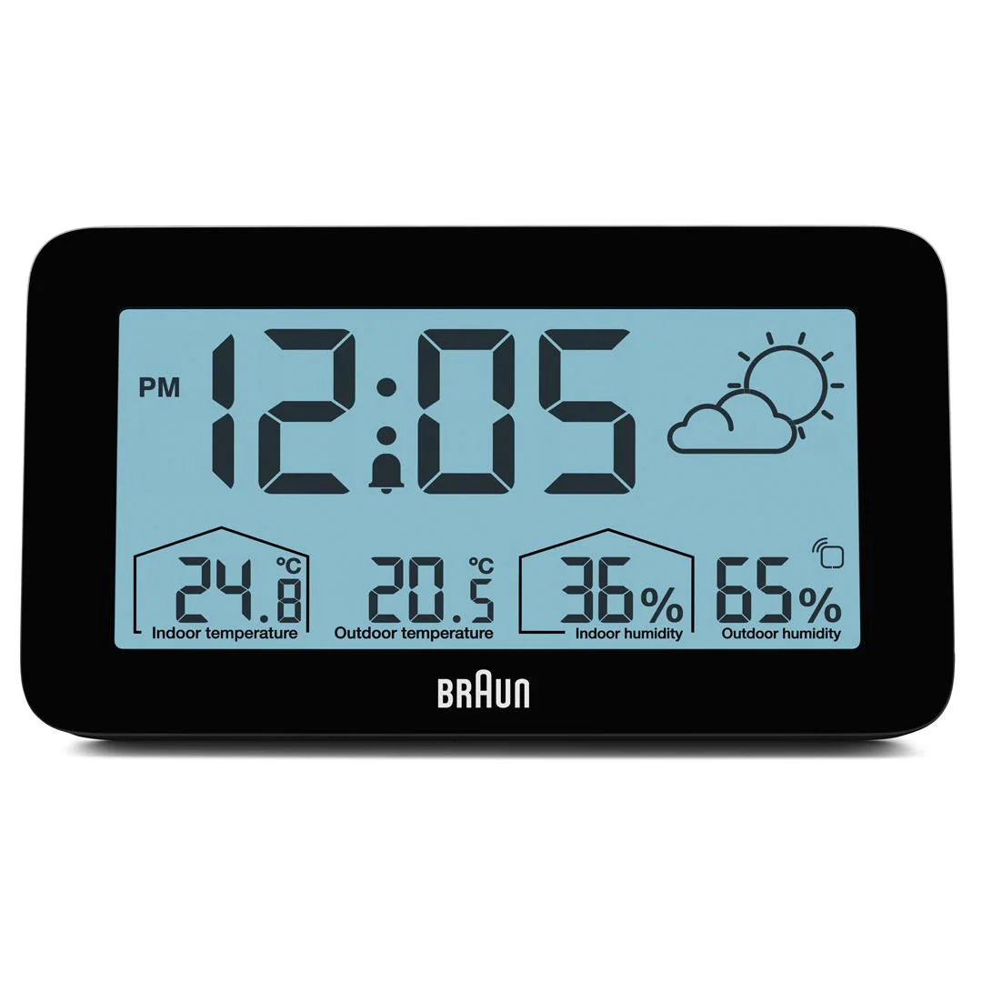 BC13 Braun digital weather station clock - black - Image 8