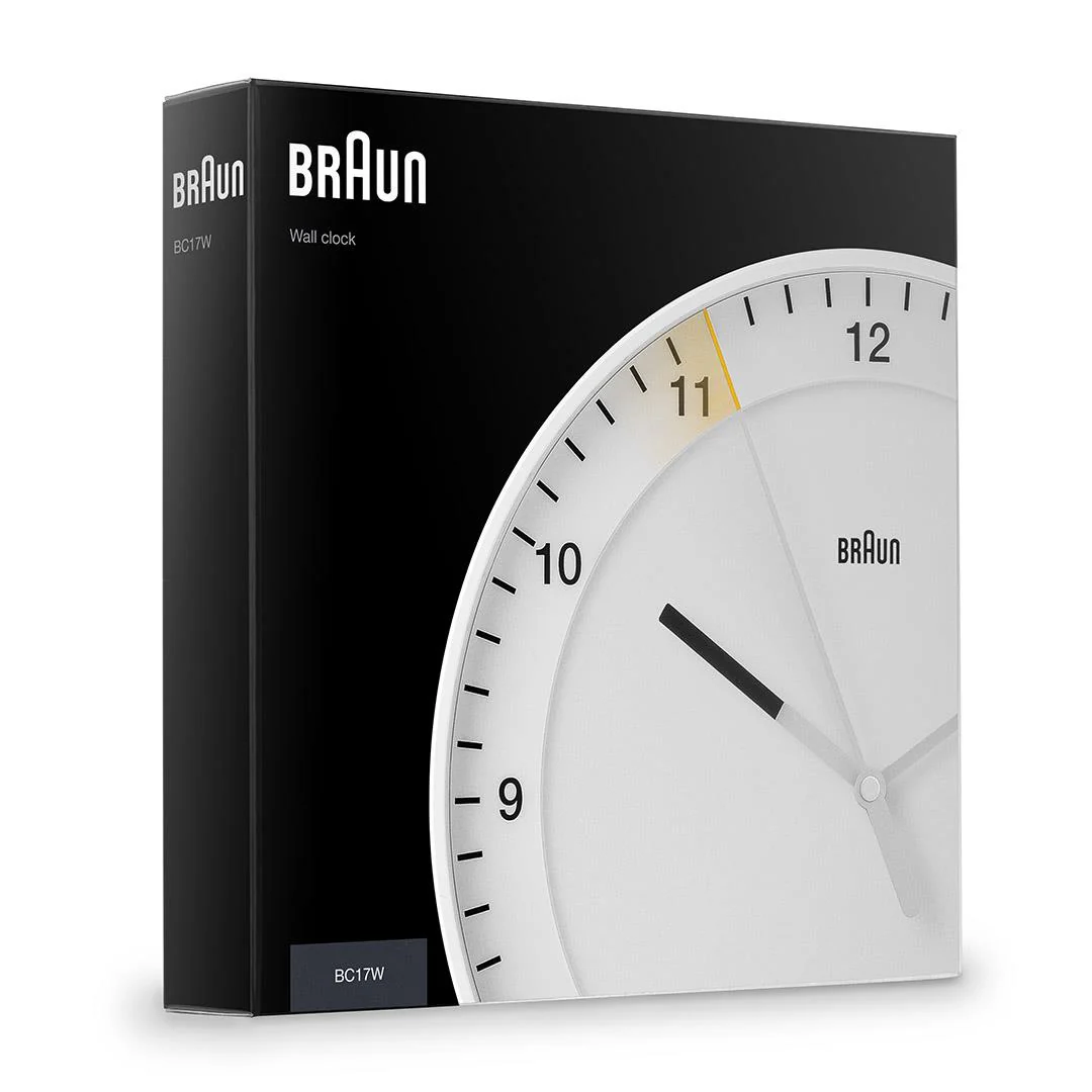 BC17 Braun classic large analogue wall clock - white - Image 6