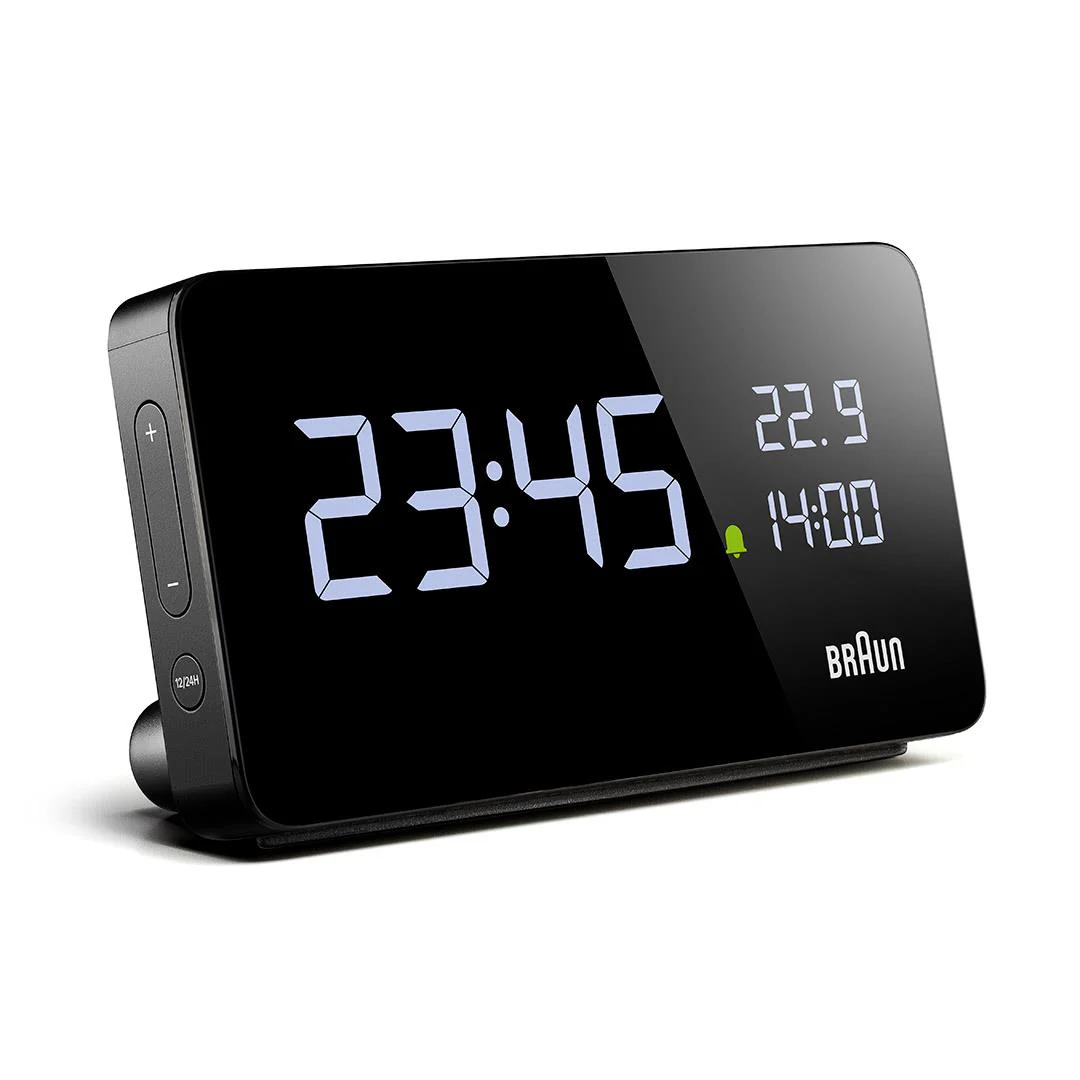 BC20 Braun digital rectangular alarm clock - black - Image 3