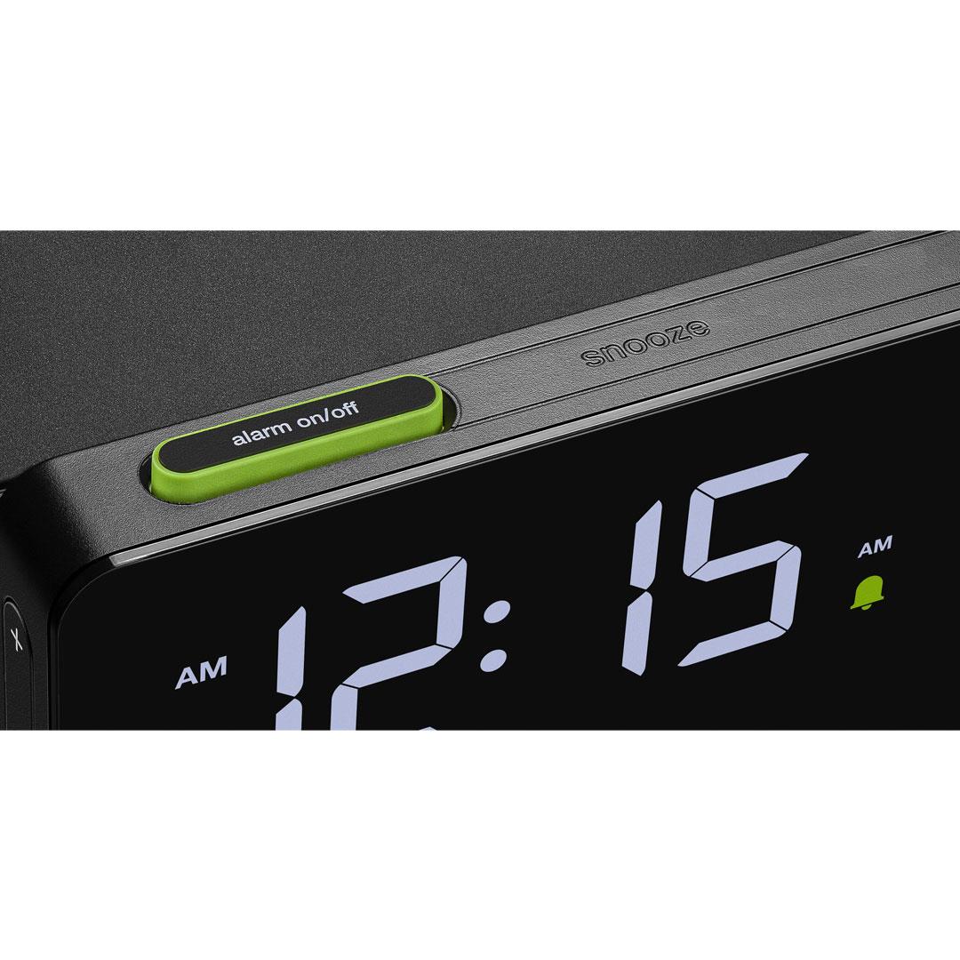 BC21 Braun Digital Wireless Charging Alarm Clock - Black - Image 20