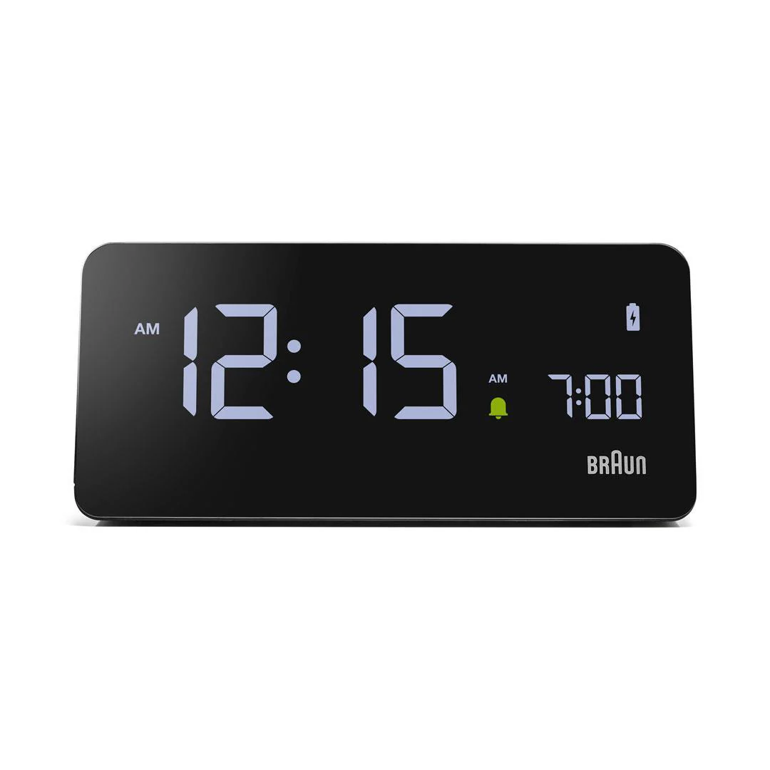 BC21 Braun Digital Wireless Charging Alarm Clock - Black - Image 4