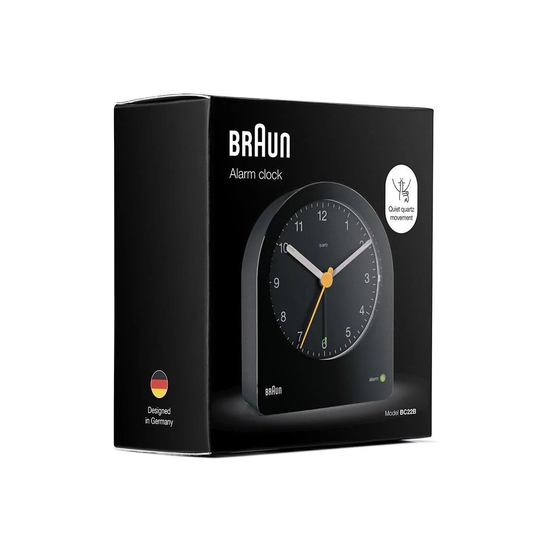 BC22 Braun classic analogue alarm clock - black - Image 7