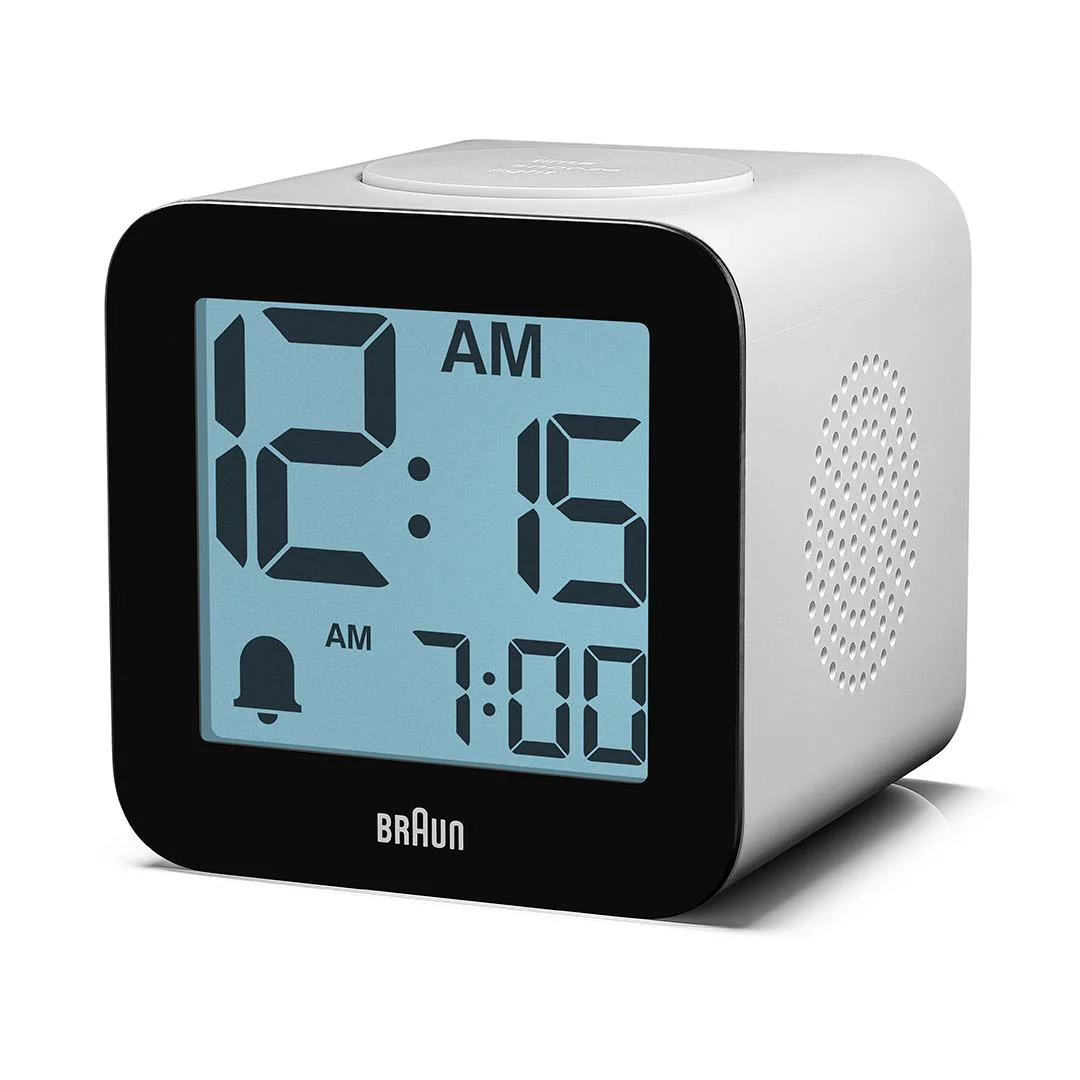 BC25 Braun time speaking digital alarm clock - white - Image 6
