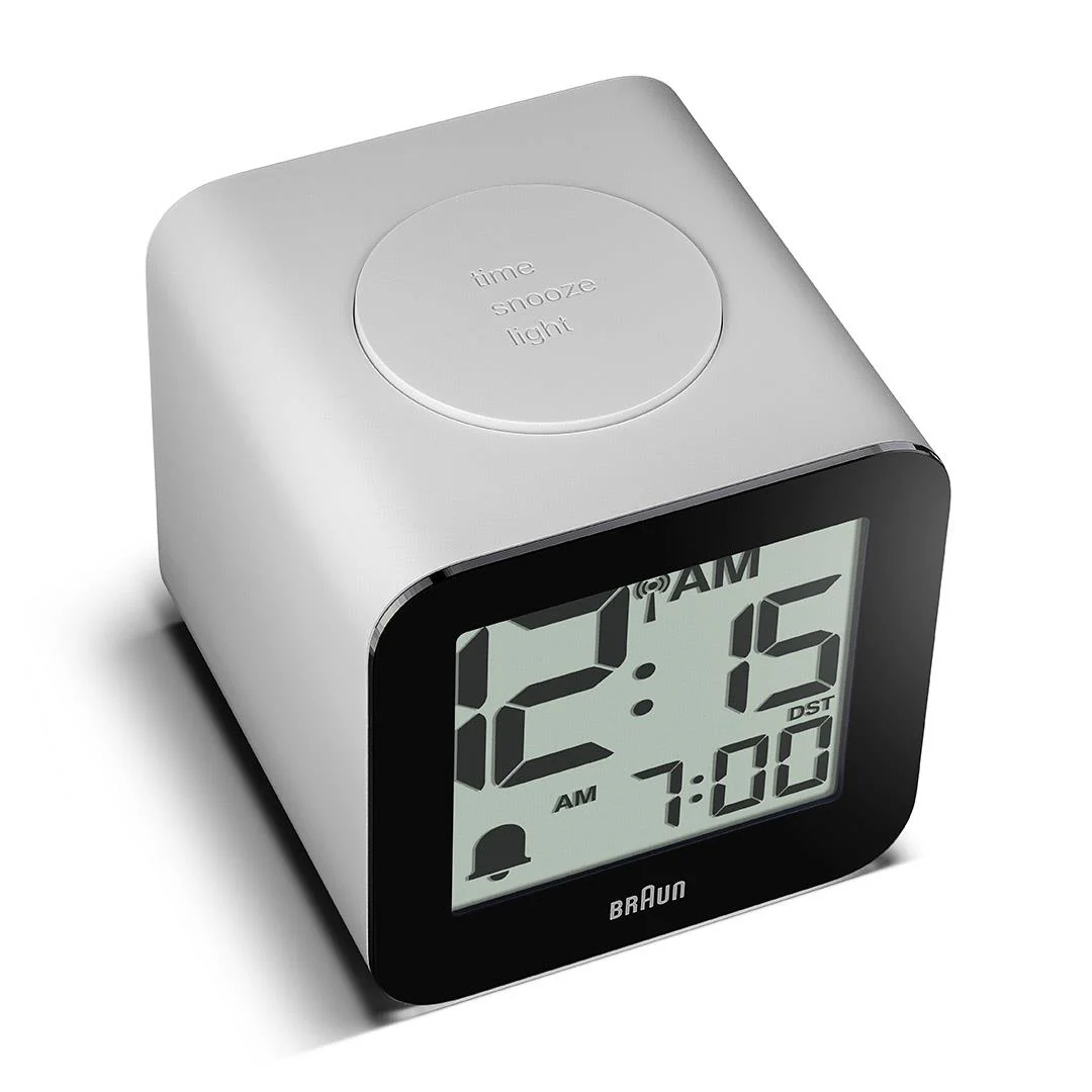 BC25 Braun time speaking digital alarm clock - white - Image 7