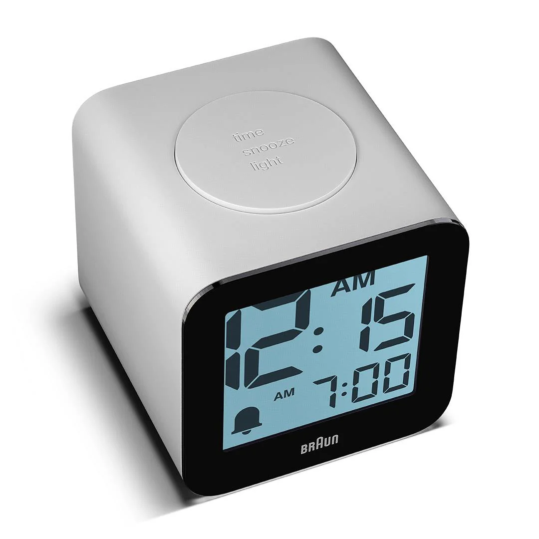 BC25 Braun time speaking digital alarm clock - white - Image 8