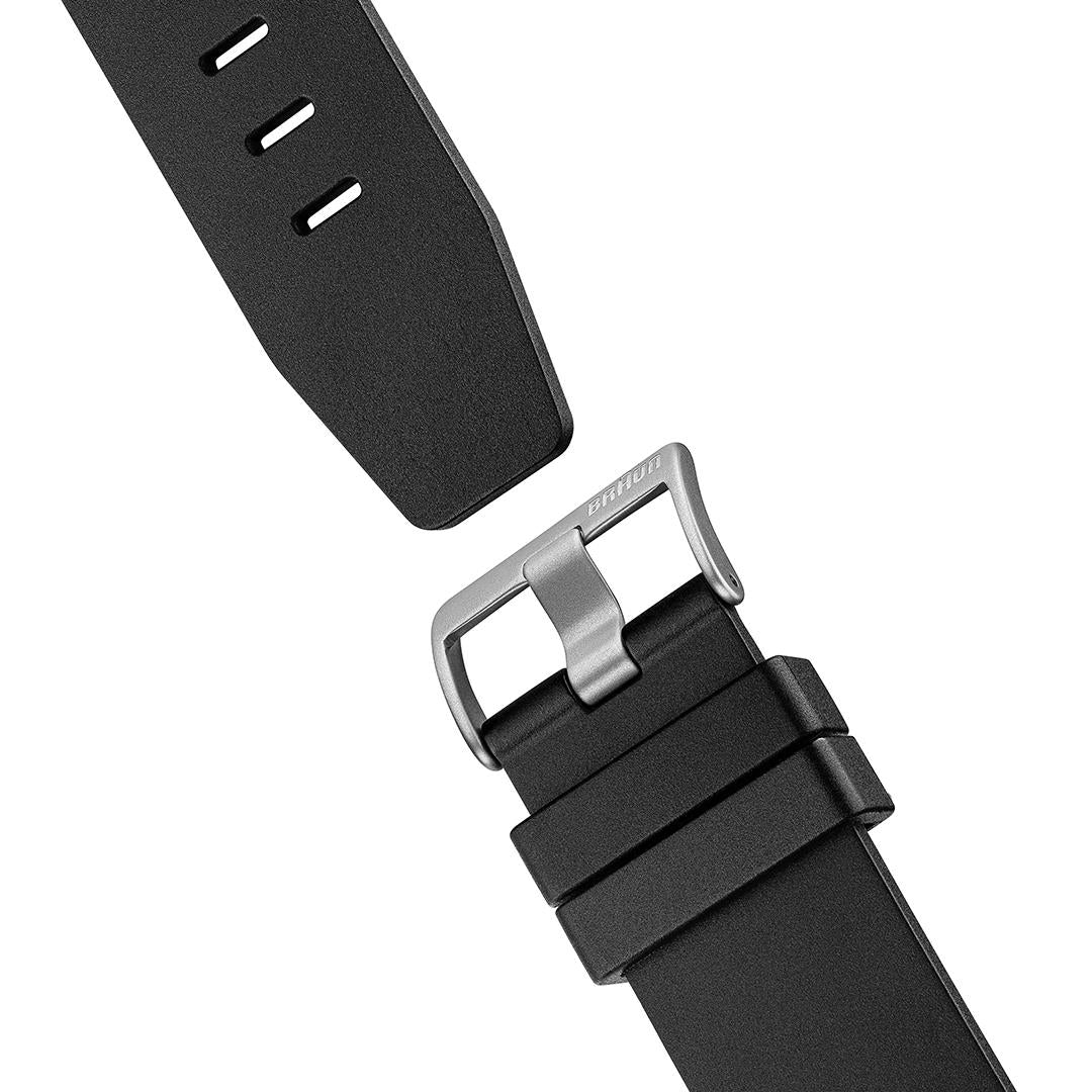 BN0299 Braun step counter watch - black dial and black silicone strap - Image 10