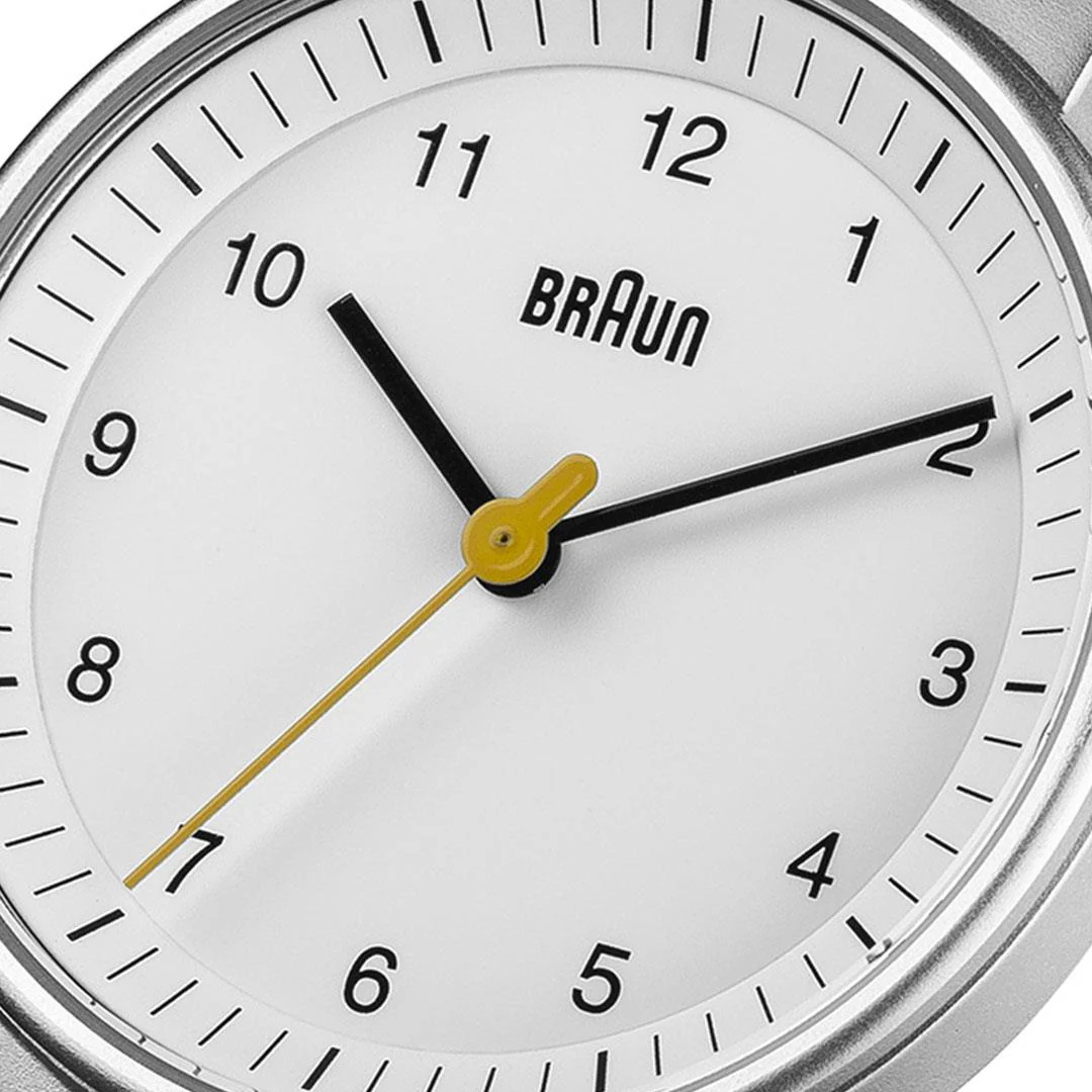 BN0031 Braun ladies classic watch - white dial and silver mesh bracelet - Image 5