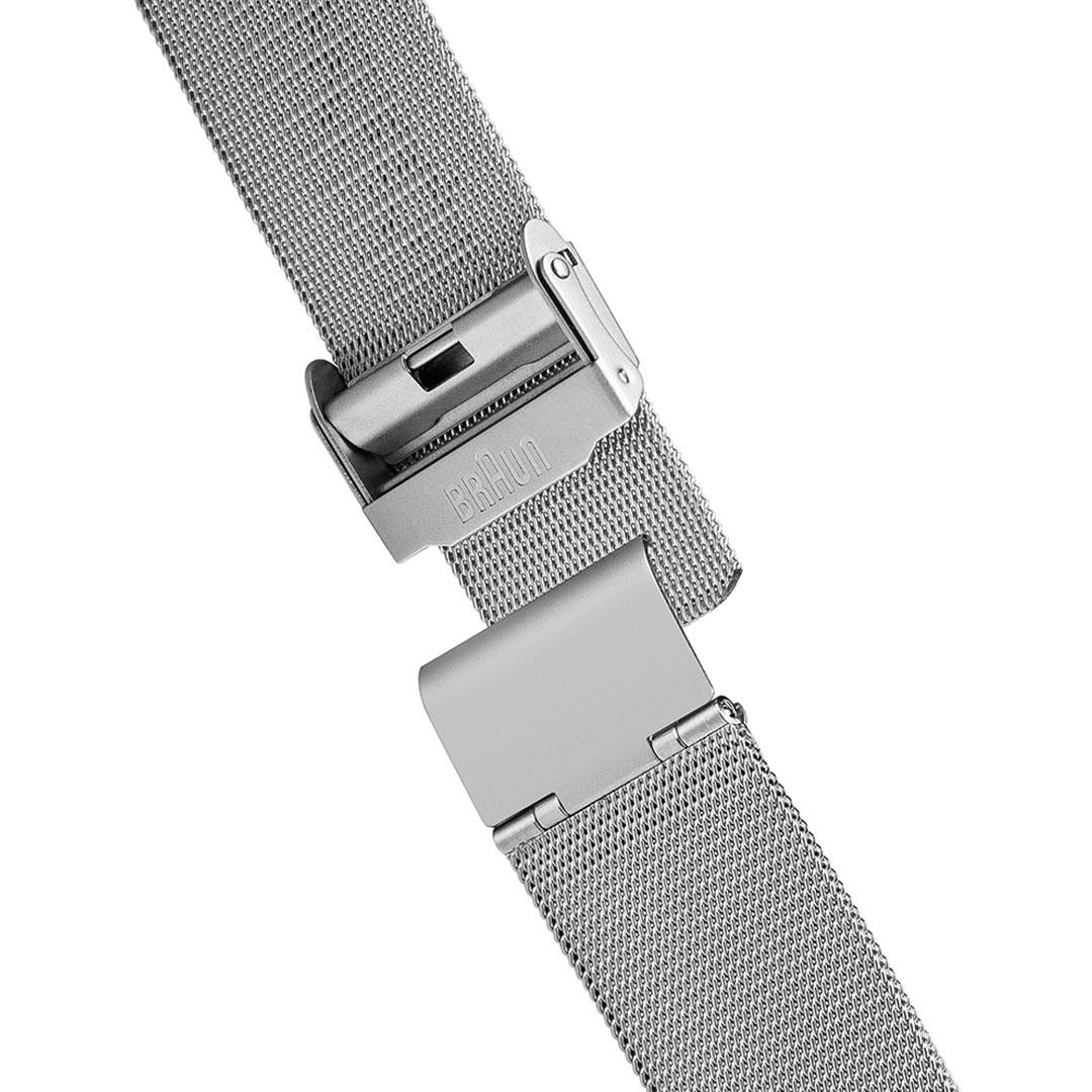 BN0031 Braun ladies classic watch - white dial and silver mesh bracelet - Image 7
