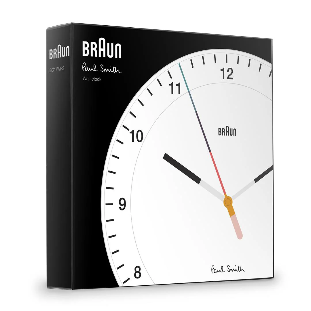 Braun x Paul Smith limited edition classic large analogue wall clock - white - Image 5
