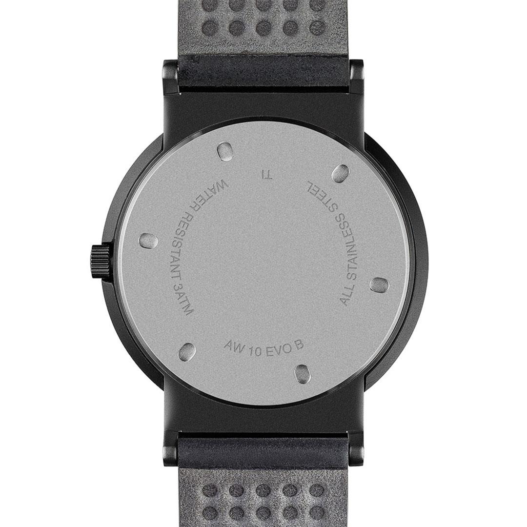 AW10 Braun gents EVO classic watch - black dial and black leather strap - Image 6